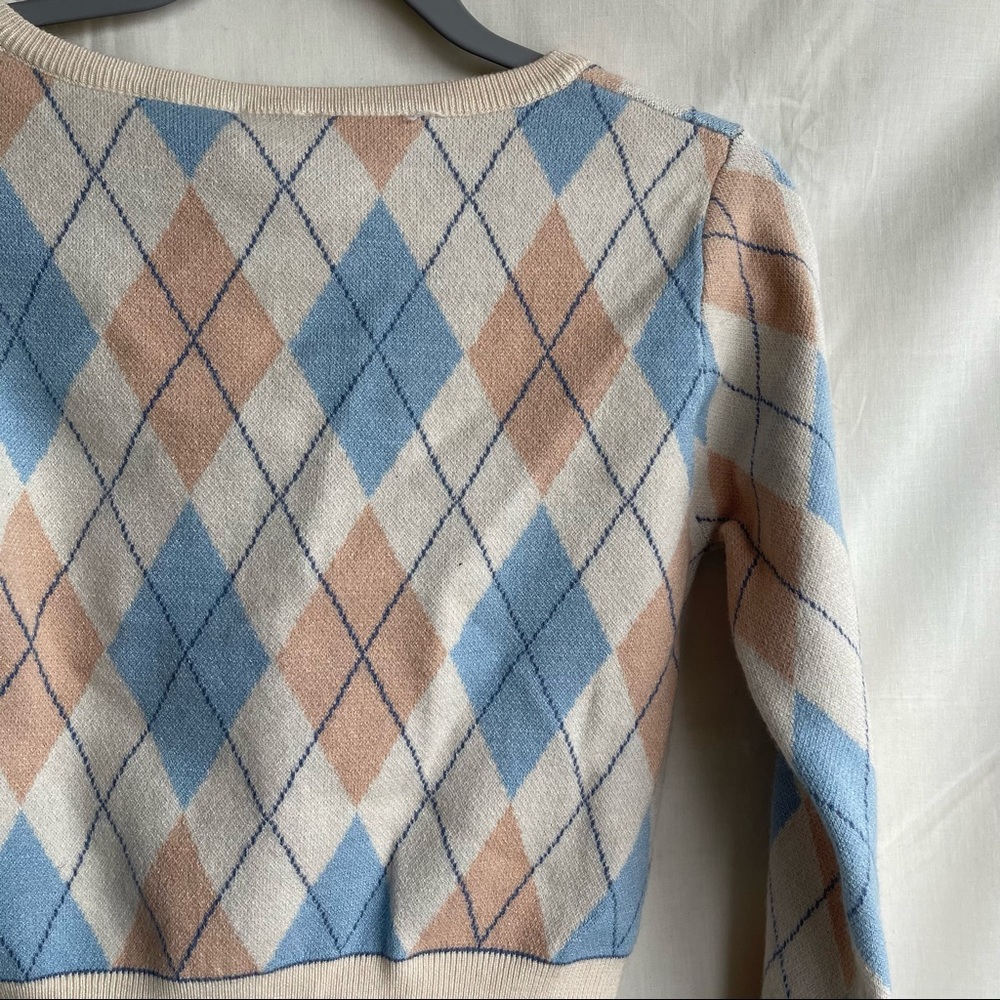 Princess Polly Argyle Cardigan Sweater - Picture 12 of 14